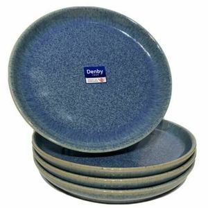 Denby Bright Blue Speckle 10 Inch Coupe